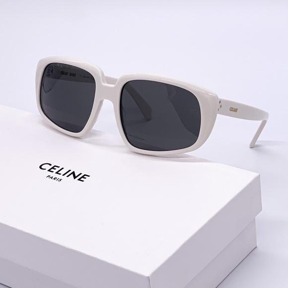 NEW CELINE SUNGLASSES CL40073I 25A WHITE OVERSIZED EYEWEAR CELINE - Picture 7 of 10